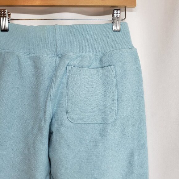 CHAMPION Nwt Reverse Weave Sweatpants XS Light Blue Logo Spellout Tape on Side - Picture 3 of 8
